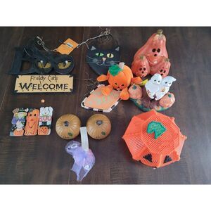 Halloween Decorations Lot 10 Assorted Pieces-See Photos